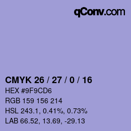 Color code: CMYK 26 / 27 / 0 / 16 | qconv.com