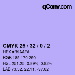 Color code: CMYK 26 / 32 / 0 / 2 | qconv.com