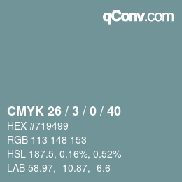 Color code: CMYK 26 / 3 / 0 / 40 | qconv.com