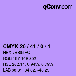 カラーコード: CMYK 26 / 41 / 0 / 1 | qconv.com