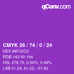 Código de color: CMYK 26 / 74 / 0 / 24 | qconv.com
