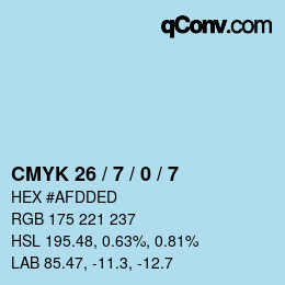 カラーコード: CMYK 26 / 7 / 0 / 7 | qconv.com