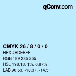 Color code: CMYK 26 / 8 / 0 / 0 | qconv.com