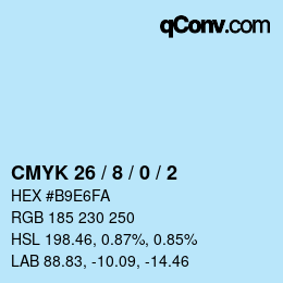 Color code: CMYK 26 / 8 / 0 / 2 | qconv.com