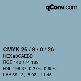 Color code: CMYK 26 / 8 / 0 / 26 | qconv.com