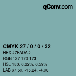 カラーコード: CMYK 27 / 0 / 0 / 32 | qconv.com