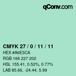 カラーコード: CMYK 27 / 0 / 11 / 11 | qconv.com