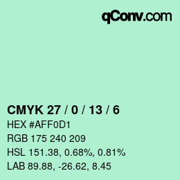 カラーコード: CMYK 27 / 0 / 13 / 6 | qconv.com
