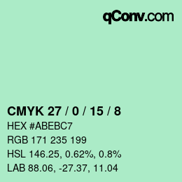 Color code: CMYK 27 / 0 / 15 / 8 | qconv.com