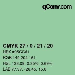 Código de color: CMYK 27 / 0 / 21 / 20 | qconv.com