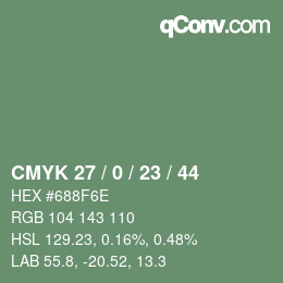 Código de color: CMYK 27 / 0 / 23 / 44 | qconv.com