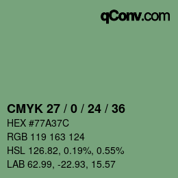 Color code: CMYK 27 / 0 / 24 / 36 | qconv.com