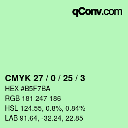 Color code: CMYK 27 / 0 / 25 / 3 | qconv.com