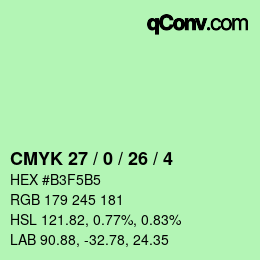 カラーコード: CMYK 27 / 0 / 26 / 4 | qconv.com