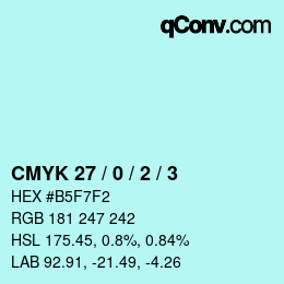 Color code: CMYK 27 / 0 / 2 / 3 | qconv.com