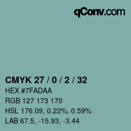 Código de color: CMYK 27 / 0 / 2 / 32 | qconv.com