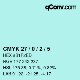 カラーコード: CMYK 27 / 0 / 2 / 5 | qconv.com