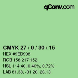 Color code: CMYK 27 / 0 / 30 / 15 | qconv.com