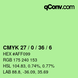 颜色代码: CMYK 27 / 0 / 36 / 6 | qconv.com