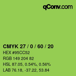 Color code: CMYK 27 / 0 / 60 / 20 | qconv.com