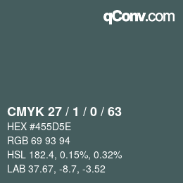 カラーコード: CMYK 27 / 1 / 0 / 63 | qconv.com