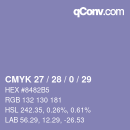 Código de color: CMYK 27 / 28 / 0 / 29 | qconv.com