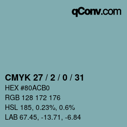 Código de color: CMYK 27 / 2 / 0 / 31 | qconv.com