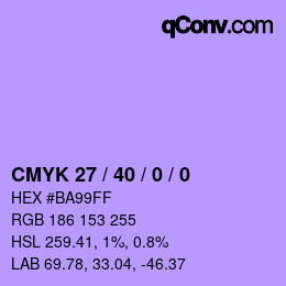 Color code: CMYK 27 / 40 / 0 / 0 | qconv.com