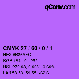 カラーコード: CMYK 27 / 60 / 0 / 1 | qconv.com