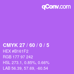 Color code: CMYK 27 / 60 / 0 / 5 | qconv.com