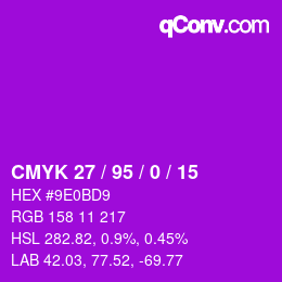 Color code: CMYK 27 / 95 / 0 / 15 | qconv.com