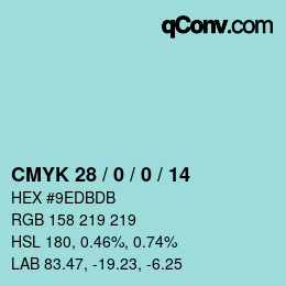 Color code: CMYK 28 / 0 / 0 / 14 | qconv.com