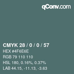 カラーコード: CMYK 28 / 0 / 0 / 57 | qconv.com