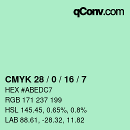 Código de color: CMYK 28 / 0 / 16 / 7 | qconv.com