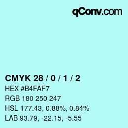 カラーコード: CMYK 28 / 0 / 1 / 2 | qconv.com