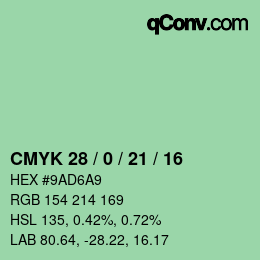 Color code: CMYK 28 / 0 / 21 / 16 | qconv.com