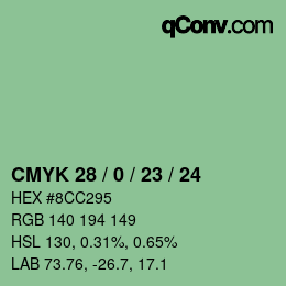 Color code: CMYK 28 / 0 / 23 / 24 | qconv.com