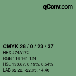 Color code: CMYK 28 / 0 / 23 / 37 | qconv.com
