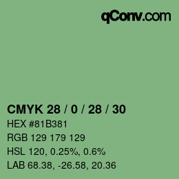 Color code: CMYK 28 / 0 / 28 / 30 | qconv.com