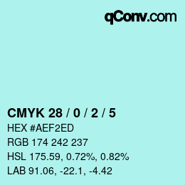 Color code: CMYK 28 / 0 / 2 / 5 | qconv.com