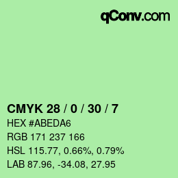 Color code: CMYK 28 / 0 / 30 / 7 | qconv.com