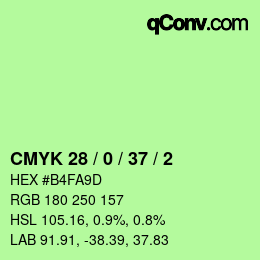 Color code: CMYK 28 / 0 / 37 / 2 | qconv.com