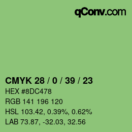 Código de color: CMYK 28 / 0 / 39 / 23 | qconv.com