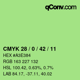 Color code: CMYK 28 / 0 / 42 / 11 | qconv.com