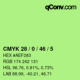 Código de color: CMYK 28 / 0 / 46 / 5 | qconv.com