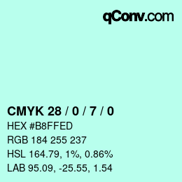 Color code: CMYK 28 / 0 / 7 / 0 | qconv.com