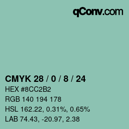 Color code: CMYK 28 / 0 / 8 / 24 | qconv.com