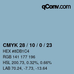 Código de color: CMYK 28 / 10 / 0 / 23 | qconv.com