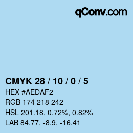 カラーコード: CMYK 28 / 10 / 0 / 5 | qconv.com