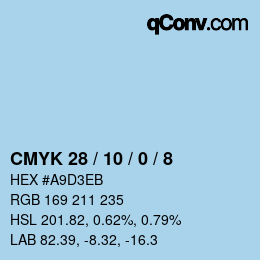 Color code: CMYK 28 / 10 / 0 / 8 | qconv.com